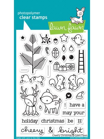 Lawn Fawn - cheery christmas - Clear Stamp 4x6